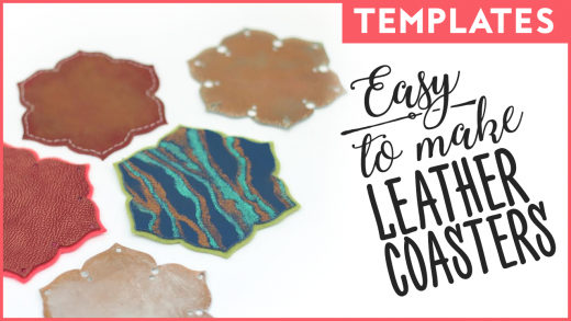 Easy To Make Leather Coasters Template - Free Card Making Downloads ...