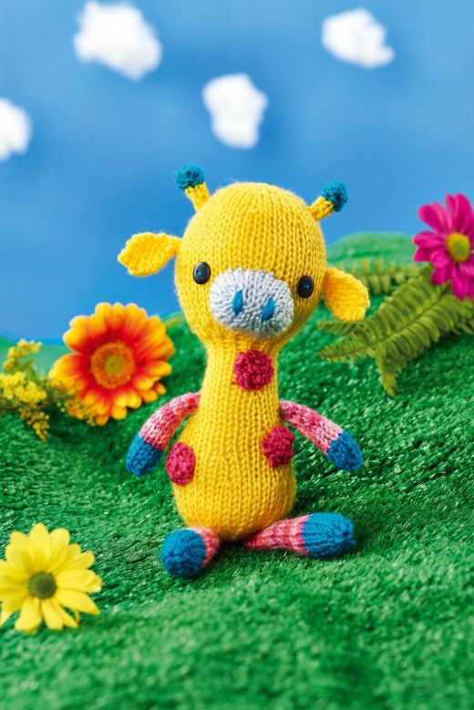 knitted giraffe toy