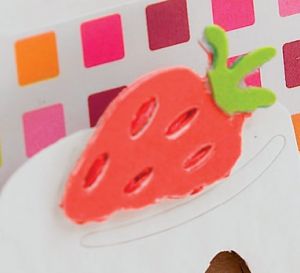 Die Cut Strawberry Cake Birthday Card Die Cut Strawberry Cake Birthday Card