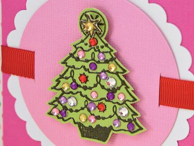 Gem Glitzy Christmas Tree Card Gem Glitzy Christmas Tree Card