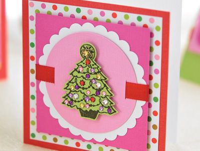 Gem Glitzy Christmas Tree Card Gem Glitzy Christmas Tree Card