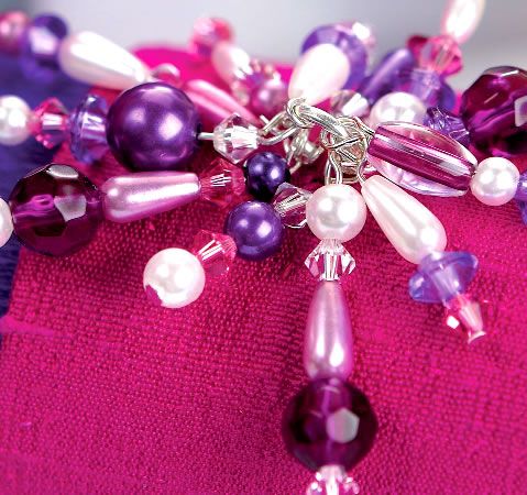 Crepe Paper & Silk Dupion Beaded Table Decorations Crepe Paper & Silk Dupion Beaded Table Decorations