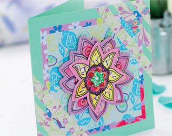 Layered Dimensional Flower Card