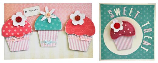 Die-cut Cupcake Birthday Cards Die-cut Cupcake Birthday Cards