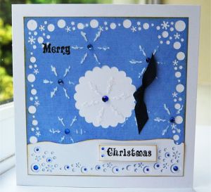 Snowflake Stamped Christmas Card