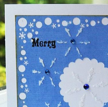 Snowflake Stamped Christmas Card Snowflake Stamped Christmas Card