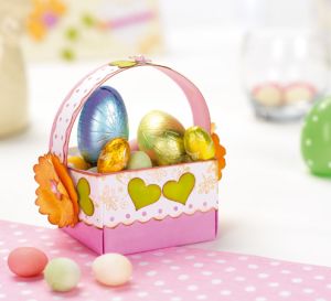 Stamped Homemade Paper Basket Stamped Homemade Paper Basket