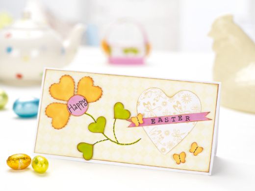 Faux Stitching Bright Easter Cards