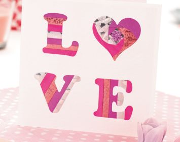 Romantic Love Iris Folding Card