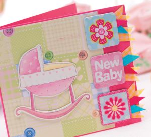 Little Girl New Baby Card Little Girl New Baby Card
