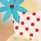 Retro Polka Dot Red Dress Card