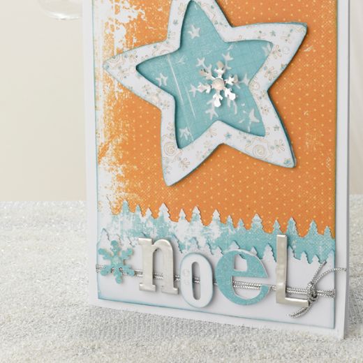 Joy Festive Blue Christmas Card