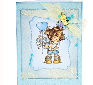 Childs Girly Topper Birthday Card Childs Girly Topper Birthday Card