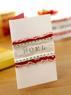 Stitched Traditional Christmas Cake Band & Card