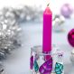 Handpainted Glass Candle Holder Handpainted Glass Candle Holder