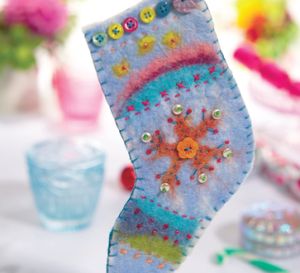 Needle Felted Christmas Stocking Needle Felted Christmas Stocking