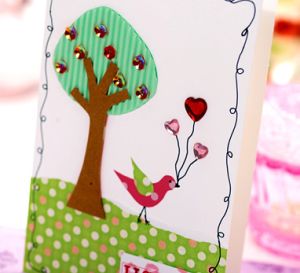Modern Birdy Valentine’s Day Card Modern Birdy Valentine’s Day Card