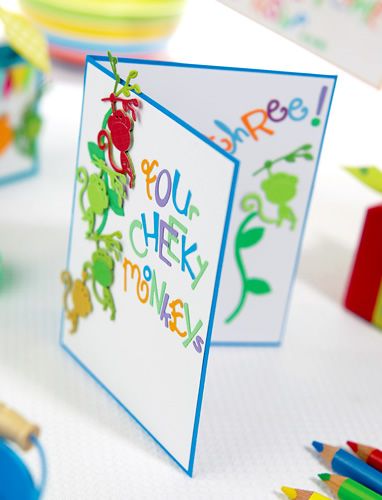 Die Cut Monkey Children’s Card