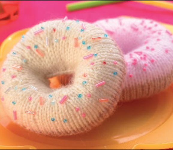 Knitted Beaded Doughnuts Free Project