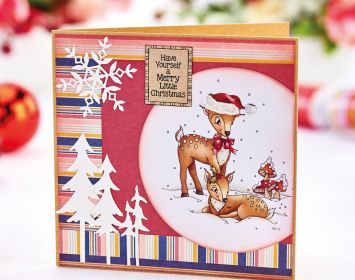 Dainty Deer Christmas Card