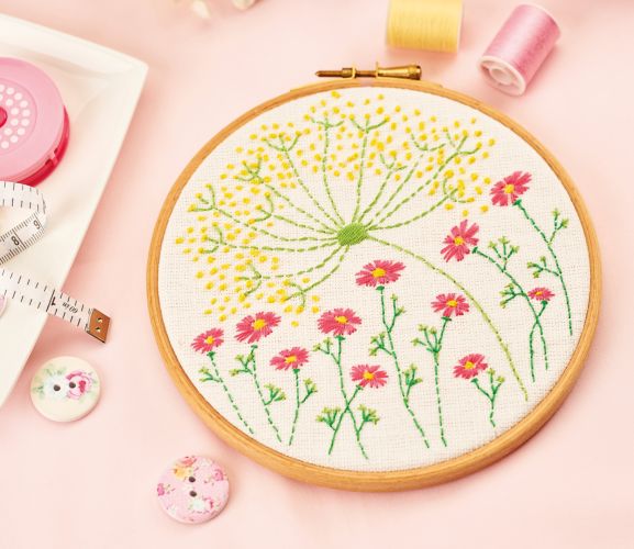 Floral Embroidery Hoop Pattern Floral Embroidery Hoop Pattern