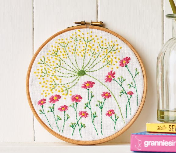 Floral Embroidery Hoop Pattern Floral Embroidery Hoop Pattern