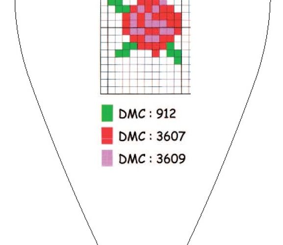 Folksy Heart Cross-Stitch Chart Folksy Heart Cross-Stitch Chart