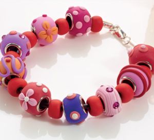 Polymer Clay Charm Beads Bracelet Polymer Clay Charm Beads Bracelet