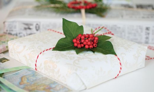 Gift Wrap with Winter Foliage Gift Wrap with Winter Foliage