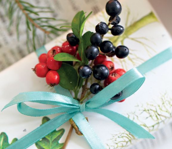 Gift Wrap with Winter Foliage Gift Wrap with Winter Foliage