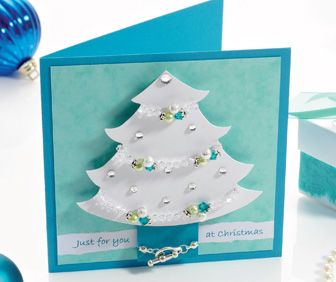 Christmas Tree Jewellery Card Christmas Tree Jewellery Card
