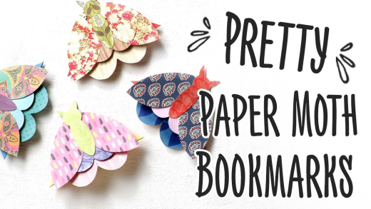 Pretty Paper Moth Bookmark Templates - Free Card Making Templates, Papercraft