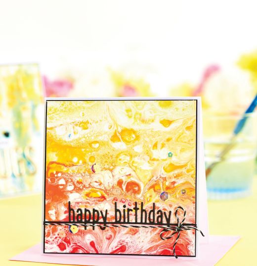 Create Paint Pouring Cards