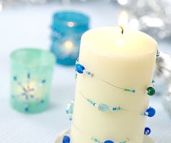 Beaded Candles & Candle Holders