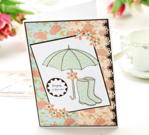 Embossed & Die-Cut Wellie Themed Greeting Cards