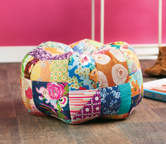 Stitched Patchwork Pouffe Stitched Patchwork Pouffe