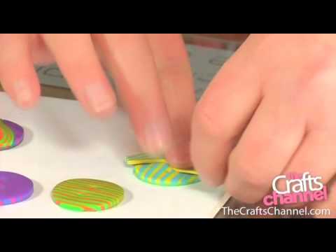 Craft striped Fimo buttons Craft striped Fimo buttons