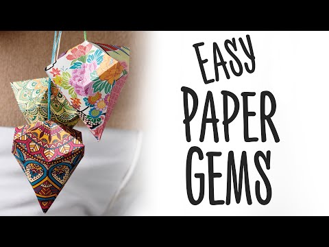 DIY Paper Gems: Easy Papercraft Tutorial DIY Paper Gems: Easy Papercraft Tutorial