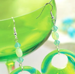 Seaside Blue & Green Bead Earrings Seaside Blue & Green Bead Earrings
