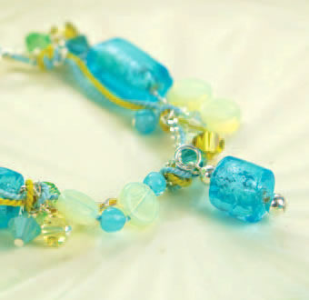 Seaside Blue & Green Bead Bracelet Seaside Blue & Green Bead Bracelet
