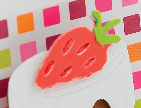 Die Cut Strawberry Cake Birthday Card Die Cut Strawberry Cake Birthday Card