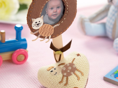 Stitched Baby Heart Photo Frame Stitched Baby Heart Photo Frame