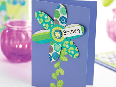 Fuss Free Flower Birthday Card Fuss Free Flower Birthday Card