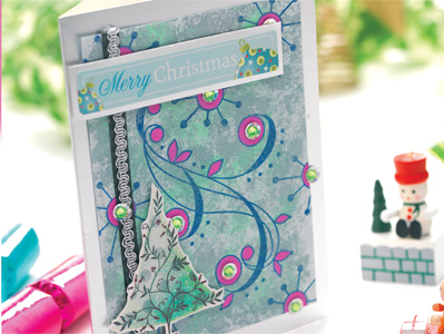 Acrylic Paint Modern Christmas Card Acrylic Paint Modern Christmas Card
