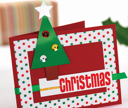 Simple Graphic Christmas Tree Card Simple Graphic Christmas Tree Card
