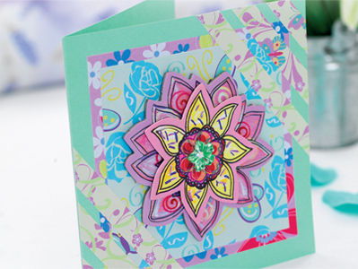 Layered Dimensional Flower Card Layered Dimensional Flower Card