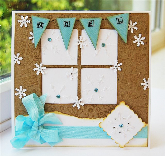 Embossed Noel Christmas Card Embossed Noel Christmas Card