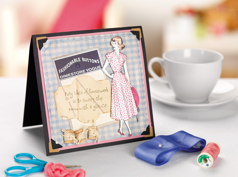 Retro Housewife Themed Card Retro Housewife Themed Card
