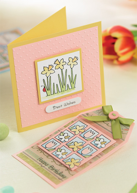 Spring Stamped Daffodil Cards Spring Stamped Daffodil Cards