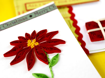 Quilled Winter Flower Card Quilled Winter Flower Card